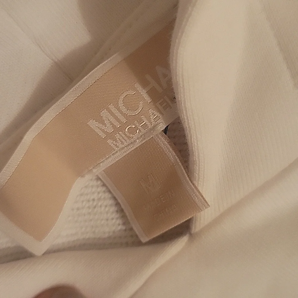 Michael Kors Rainbow‎ logo cotton terry hoodie cutout dress Coastal Summer